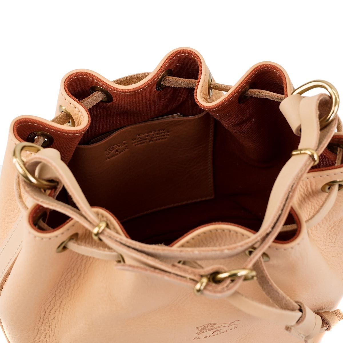 ショルダーバッグ IL BISONTE イルビゾンテ BUCKET BAG LEATHER BBU001