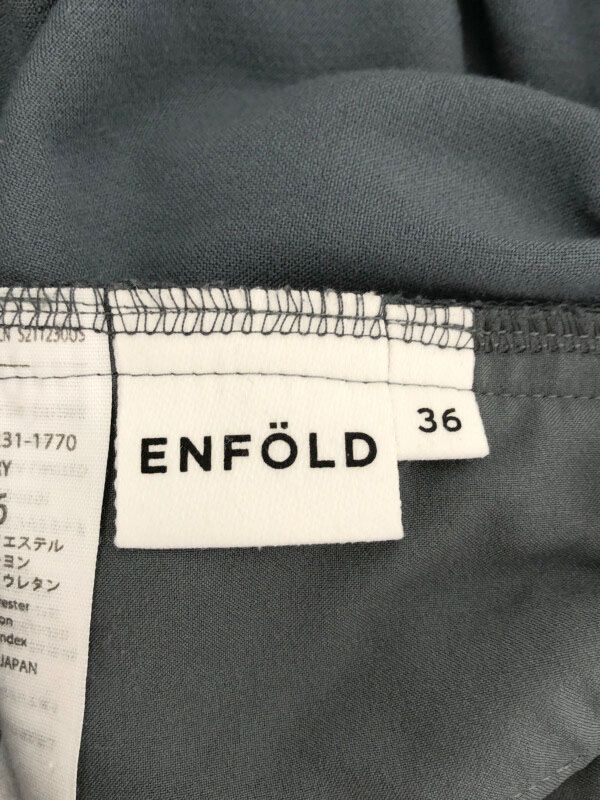 ENFOLD エンフォルド 23SS EGG PANTS テーパードエッグパンツ ブルー