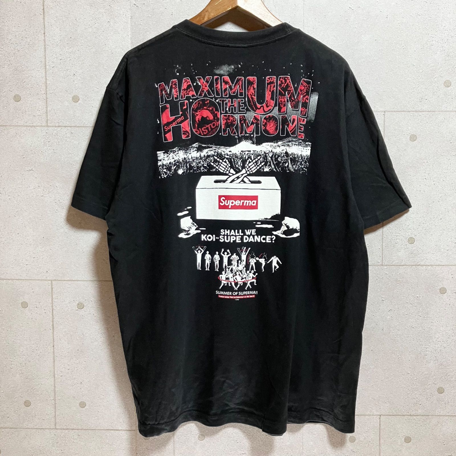 マキシマムザホルモンSuperma Tシャツ 黒　Lサイズ マキシマムザホルモン Superma スペルマ Tシャツ ボックスロゴ