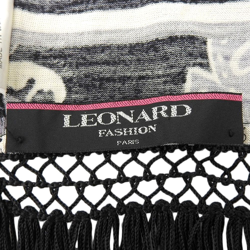 超美品 レオナール LEONARD ペイズリー ボタニカル シルク40