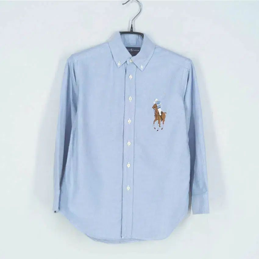 Ralph Lauren(ラルフローレン) トゥイーン ビックロゴ 長袖シャツ 水色 S ( 8 ) HU40320