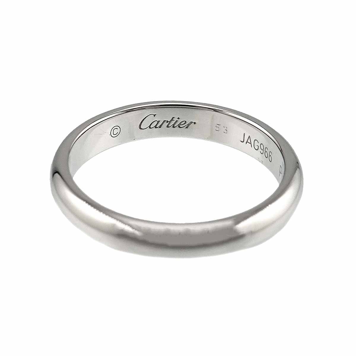 カルティエ Cartier 1895 クラシック #53 リング 幅3.5mm Pt プラチナ 指輪 Classic Ring 90243999