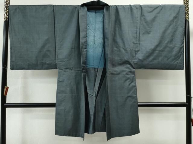 平和屋着物○男性 紬 アンサンブル 吉祥文 キングサイズ 正絹 逸品