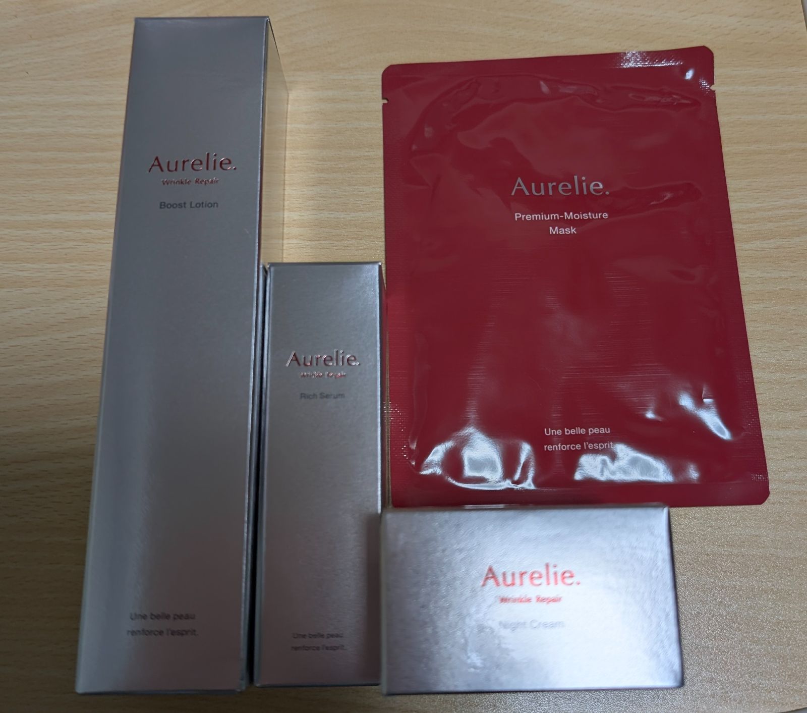 Aurelie オレリー 薬用エイジングケアセット(化粧水、美容液、クリーム)シートマスク付き