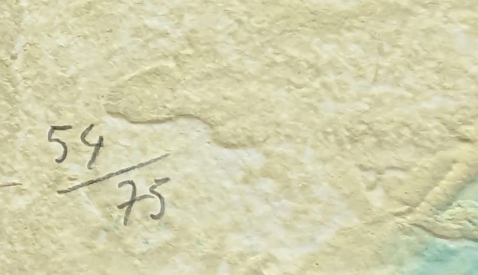 【真作】【直筆サイン】アンドレ・コタボ「青と赤のブーケ」【美品】 真作】【直筆サイン】アンドレ・コタボ「青と赤のブーケ」【美品