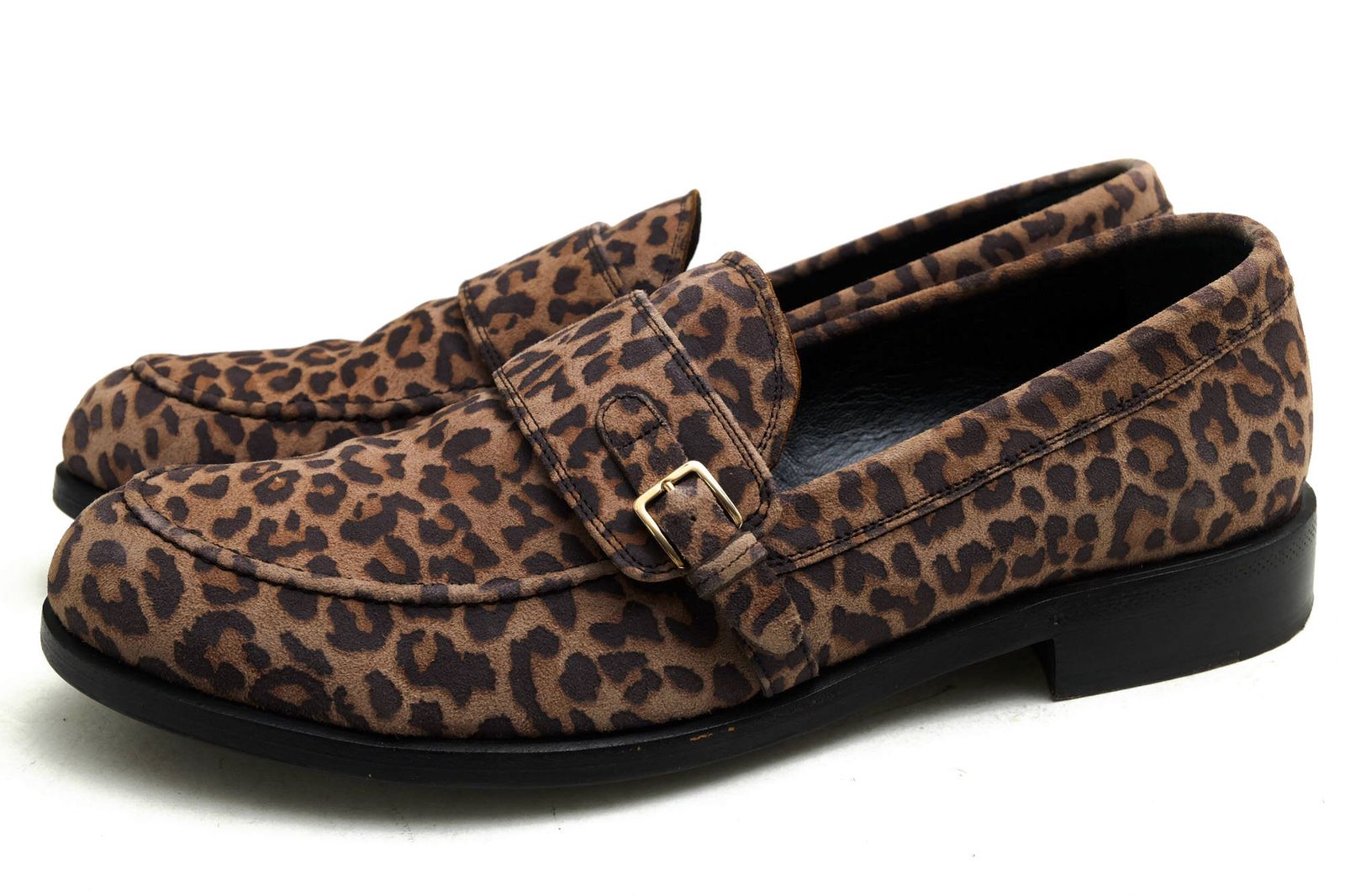 セルジオロッシ／Sergio Rossi コインローファー ペニーローファー シューズ 靴 メンズ 男性 男性用スエード スウェード レザー 革 本革 ブラウン 茶  5140 レオパード柄 スリッポン