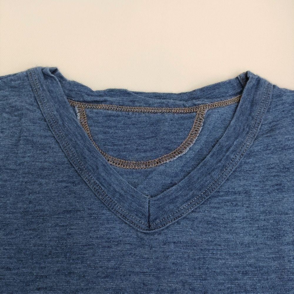 45R/45rpm Vネック インディゴ サイズ2 半袖Tシャツ カットソー