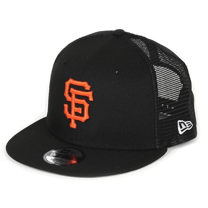 【特価商品】New Era [ニューエラ] MLB メッシュキャップ スナップバック 9FIFTY サンフランシスコ ジャイアンツ San Francisco Giants ブラック：ジャイアンツ Free Size