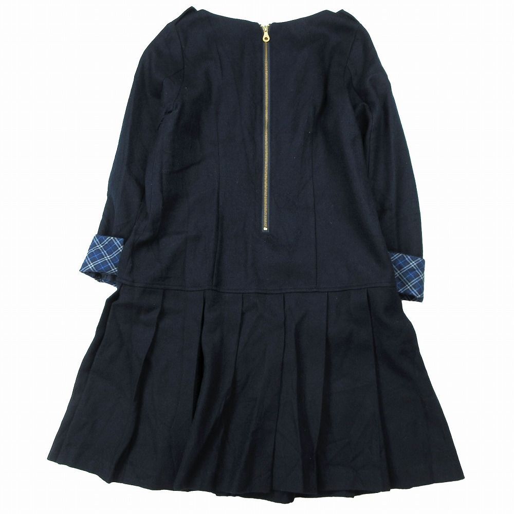 ブルーレーベルクレストブリッジ　ワンピース　ドッキングワンピース　長袖　M BLUE LABEL CRESTBRIDGE 美品 ブルーレーベルクレストブリッジ