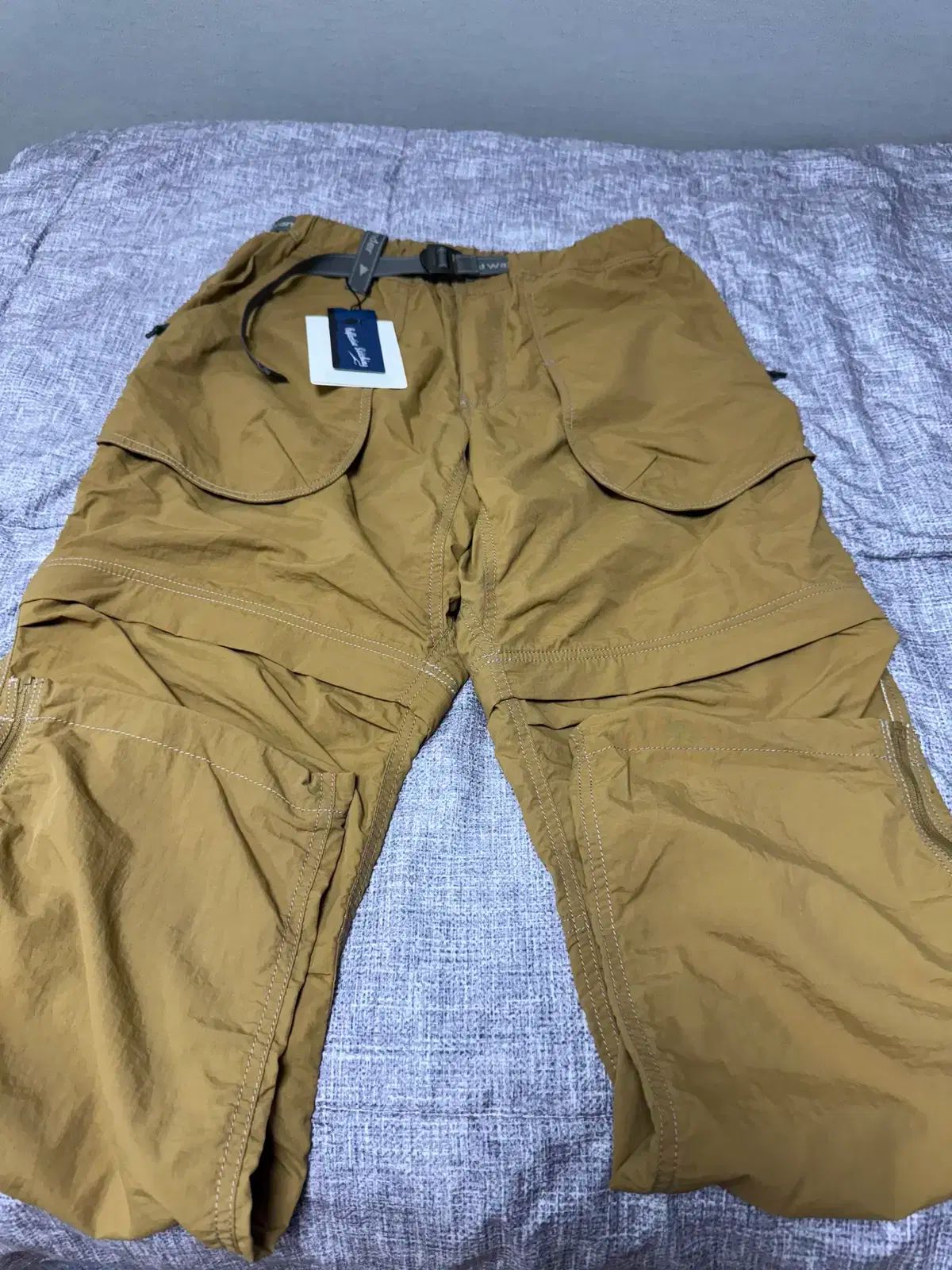 L and wander アンドワンダー NY タフタ ハイカー ツーウェイ パンツ ベージュ
