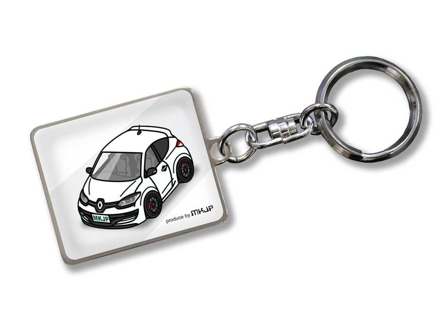 キーホルダー オフ会イベント用50個セット外車 ルノー メガーヌ R.S. DZF4R1 後期 送料無料