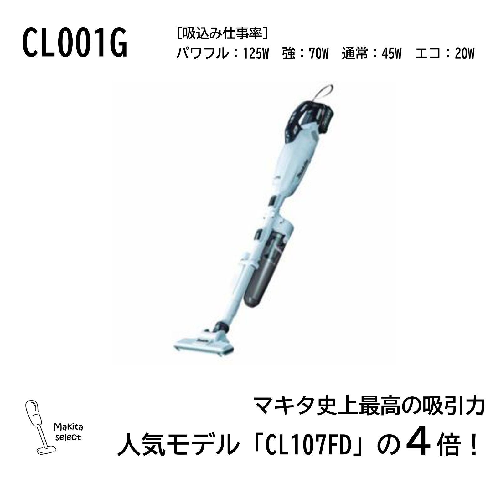 CL001G｜マキタ｜掃除機｜コードレス・ハンディ・スティッククリーナー