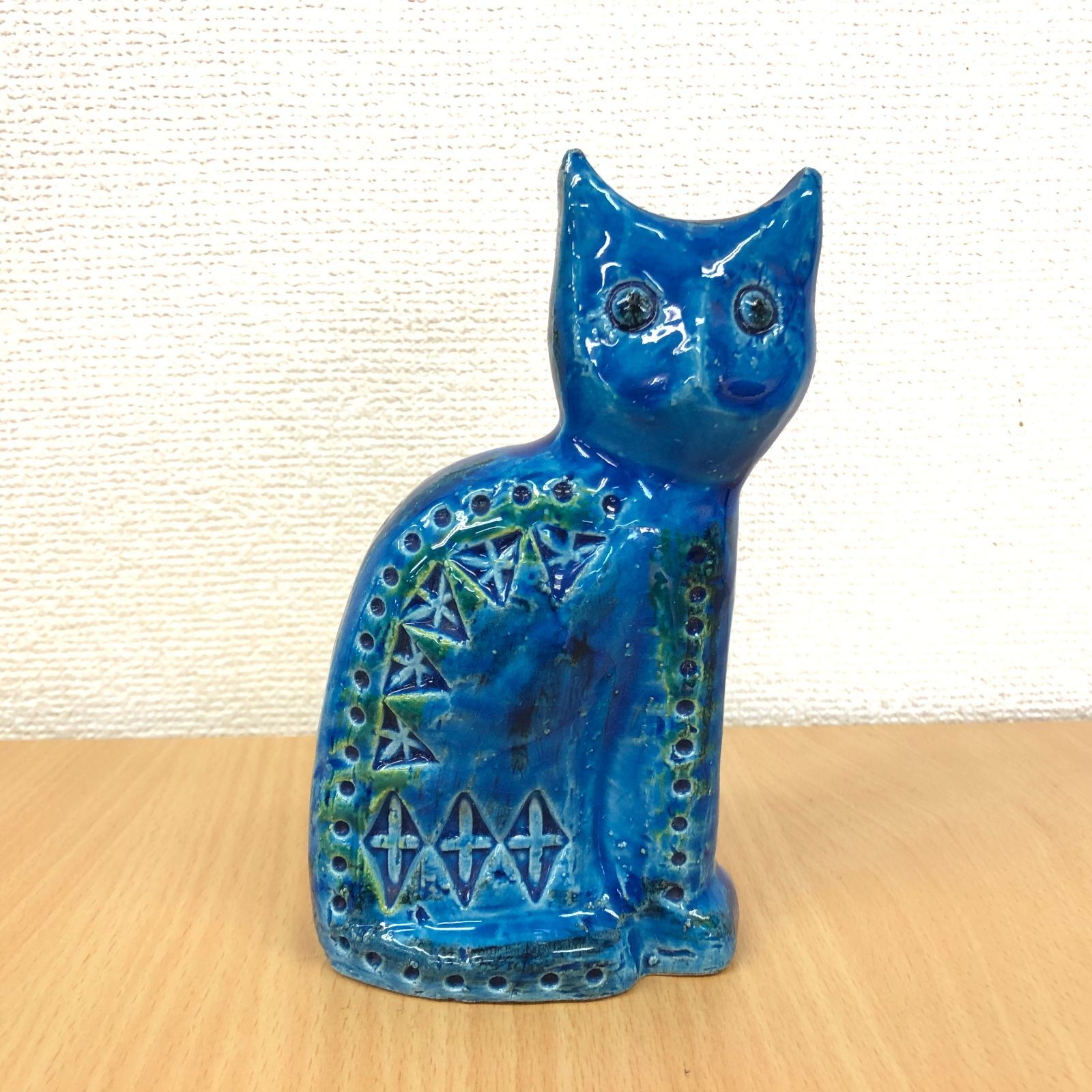 超美品 FLAVIA BITOSSI(フラビア ビトッシ)のリミニブルーの青い猫 - 置物