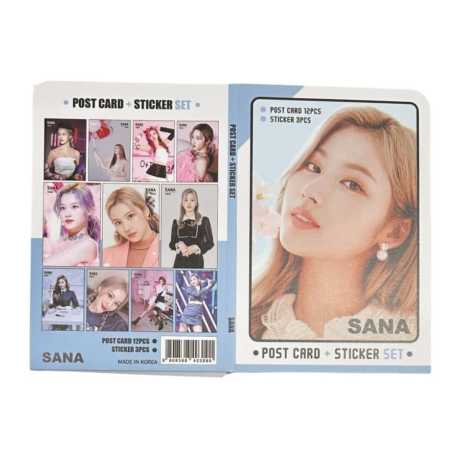 TWICE サナ ポストカードセット ステッカー ハガキ 韓流 グッズ th044