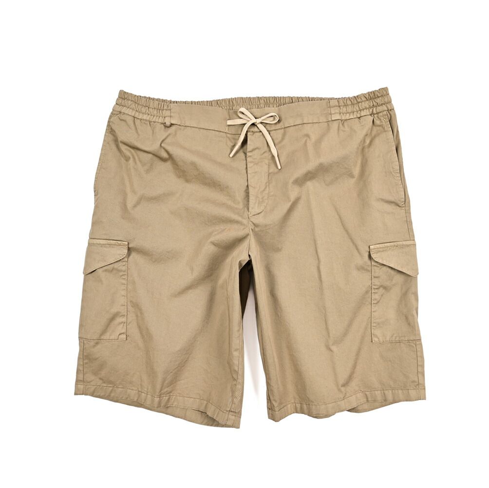 BERWICH ベルウィッチ BER_MUDA バミューダ イージーショーツ ノータック ストレッチ カーゴハーフパンツ 春夏 コットン ベージュ イタリア製 424221