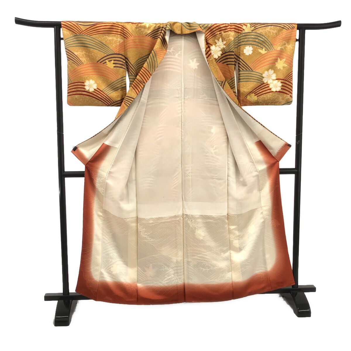 平和屋着物□極上 訪問着 カラー 黒地 逸品 CYAA3313s5