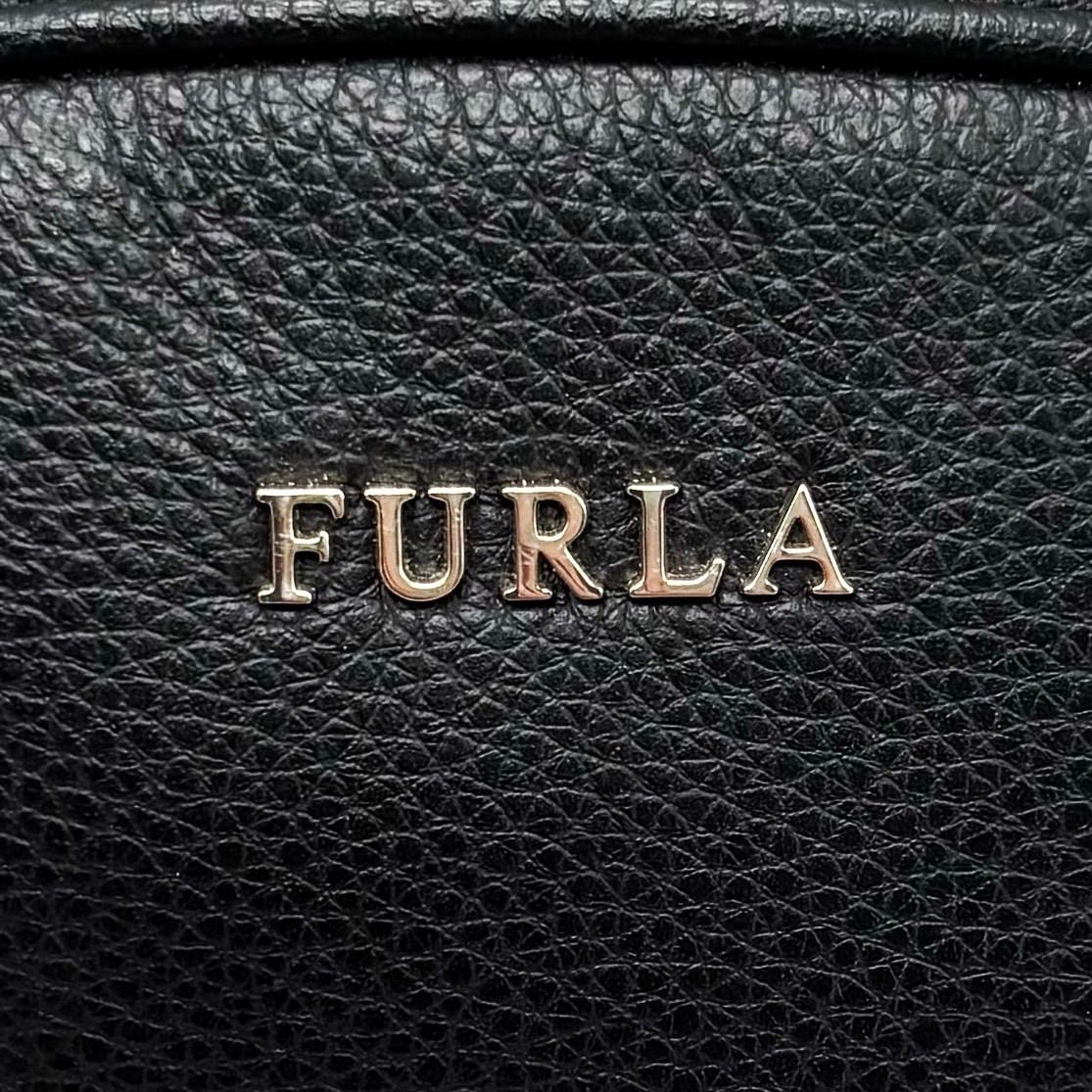 FURLA フルラ ショルダーバッグ 黒 本革 ゴールド金具 ✨良品✨ FURLA フルラ リュックサック バックパック
