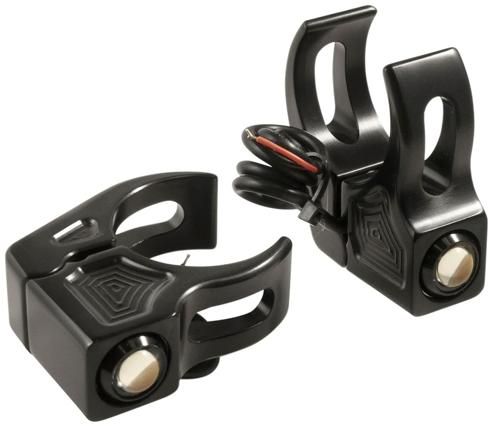 RAT EYE LED フォークマウント マーカーライト ブラック|39mmフォーク