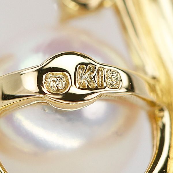 ○ミキモト アコヤ真珠ネックレストップk18 MIKIMOTO ミキモト ネックレス あこや真珠 7.9mm ダイヤモンド