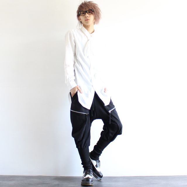 ロングリブZIPサルエルジョガーパンツ