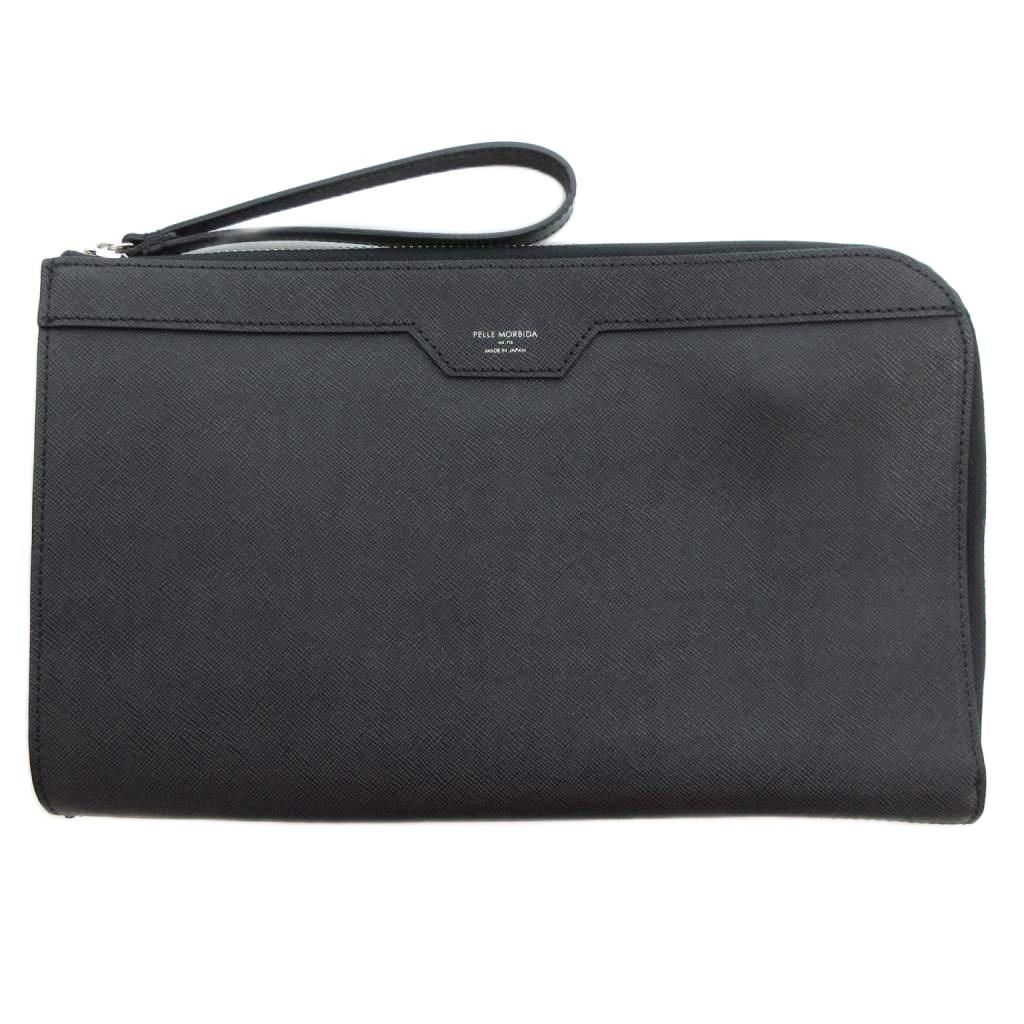 ペッレモルビダ PELLE MORBIDA キャピターノ クラッチバッグ レザー 黒 ブラック pmo-ca011 |UO