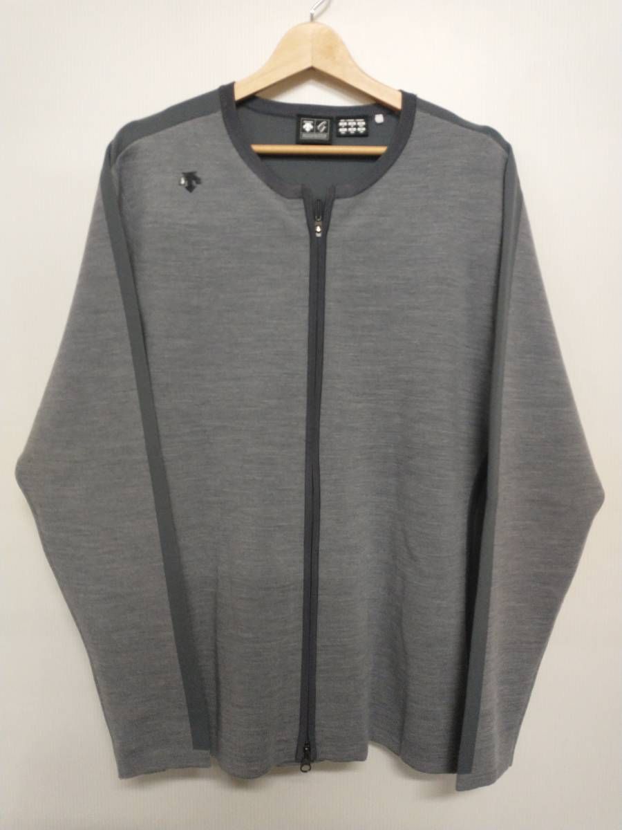 DESCENTE デサント ジップアップカーディガン グレー Ｏサイズ XL相当 メンズ通年