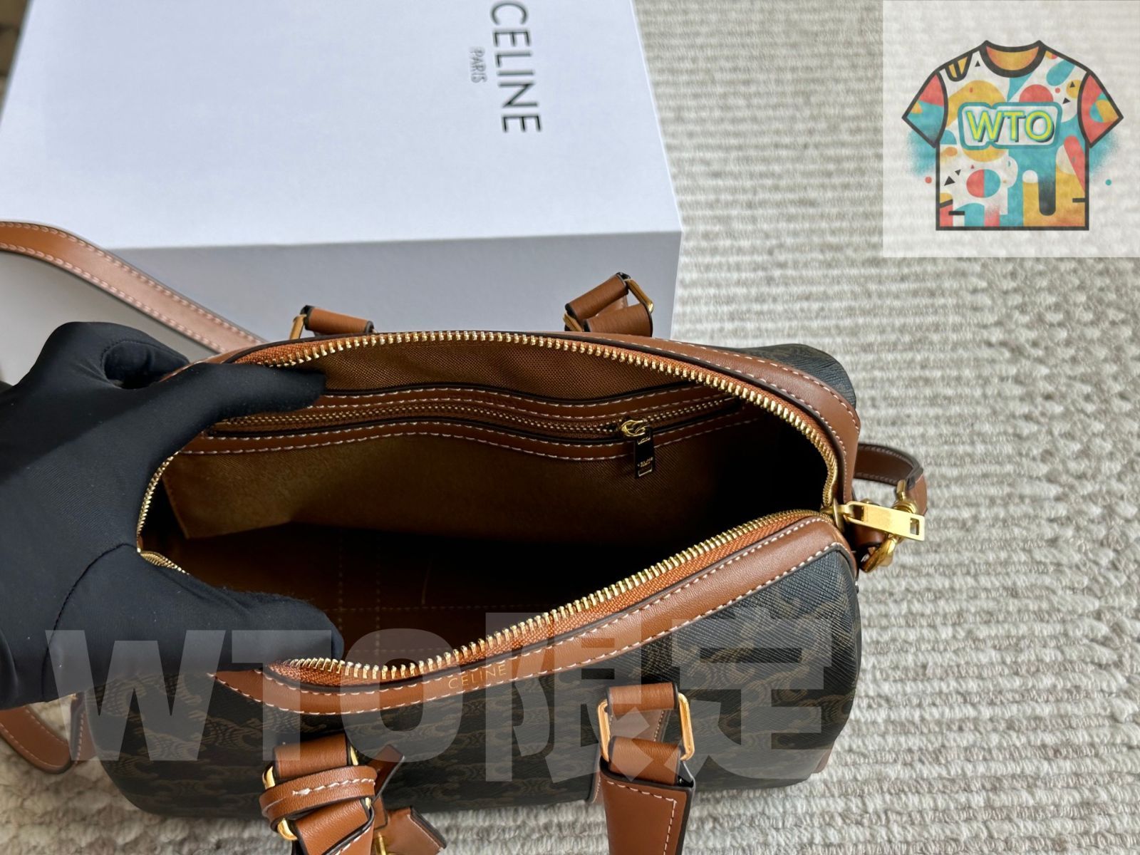 N♡さま専用 今日WTO】Celine セリーヌ ピローバッグ ボックス付き 復古的で