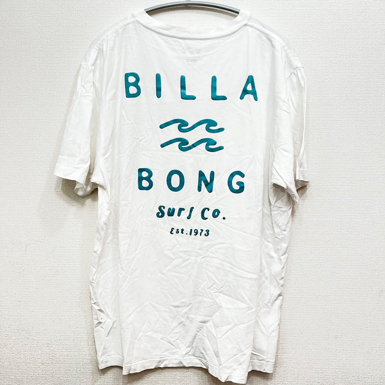 【古着】BILLA BONG ビラボン 両面プリントあり ホワイト 白 L 半袖 メンズ Tシャツ アメカジ サーフ