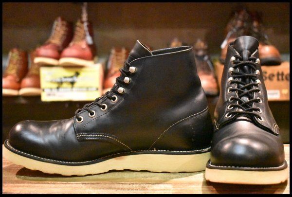 8.5D 羽タグ 00年 レッドウィング 8165 アイリッシュセッター 黒 ブラッククローム プレーントゥ ブーツ redwing HOPESMORE FD414