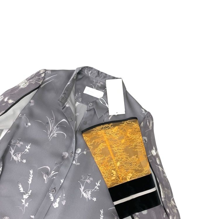 未使用品 Mame Kurogouchi マメクロゴウチ Silk Lame Print Sleeve 