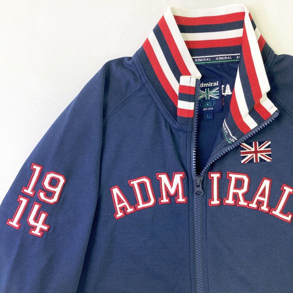 アドミラル　サイズL サイズ：L ADMIRAL アドミラル 半袖ポロシャツ 花 総柄 オレンジ
