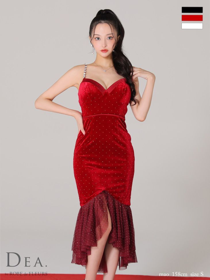 robe de fleurs ドレス S レッド シュガー エンジェルアール