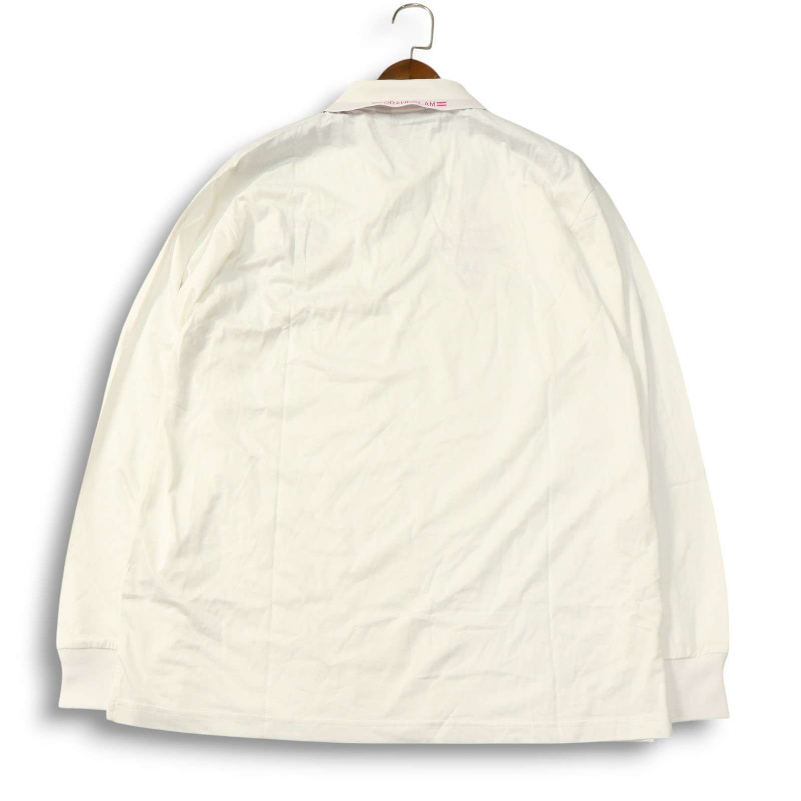 Munsingwear - 【新品】 Munsingwear マンシングウェア ゴルフ 通年 UV80★ 刺繍&ワッペン 長袖 ストレッチ ポロシャツ Sz.XL メンズ 白 新品】 Munsingwear マンシングウェア ゴルフ 通年 UV80☆ 刺繍