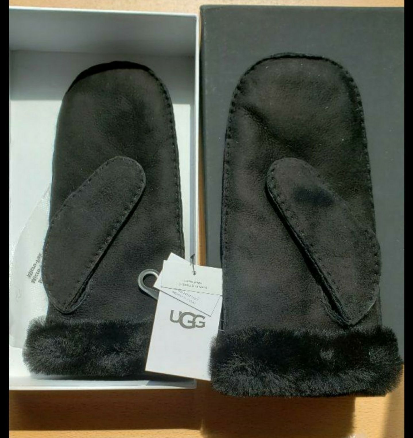 新品】UGG 本革手袋 ブラック サイズL/XL - メルカリ