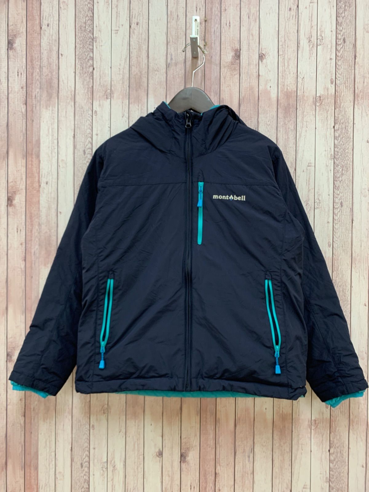 モンベル コロラドパーカ リバーシブルダウンジャケット 紺×青