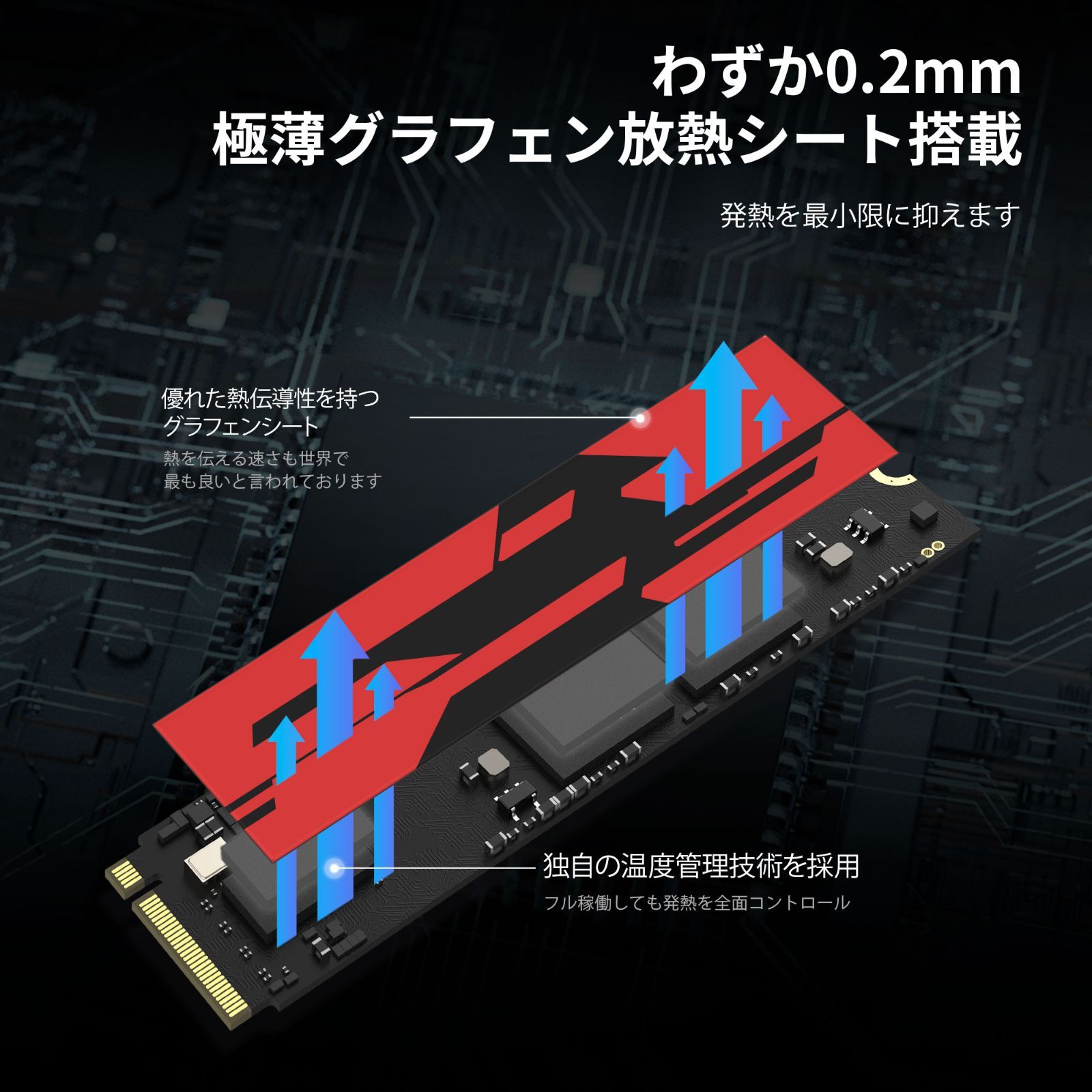 MonsterStorage 4TB NVMeSSD PCIe Gen 4×4 最大読込: 7,100MB/s最大 ...