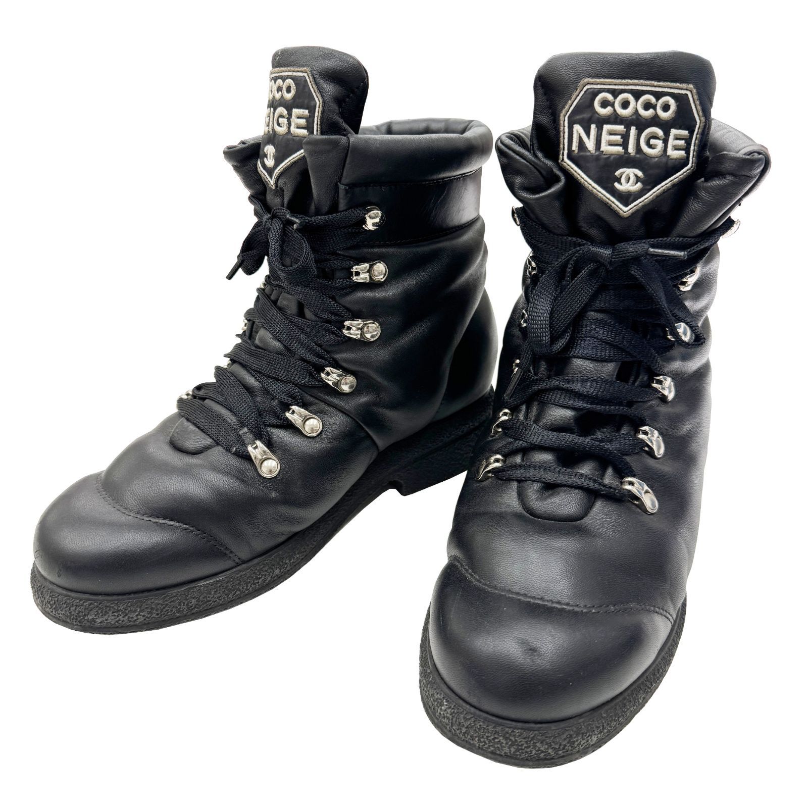 シャネル ショートブーツ Short boots - Mesh & grosgrain, white & black — Fashion | CHANEL