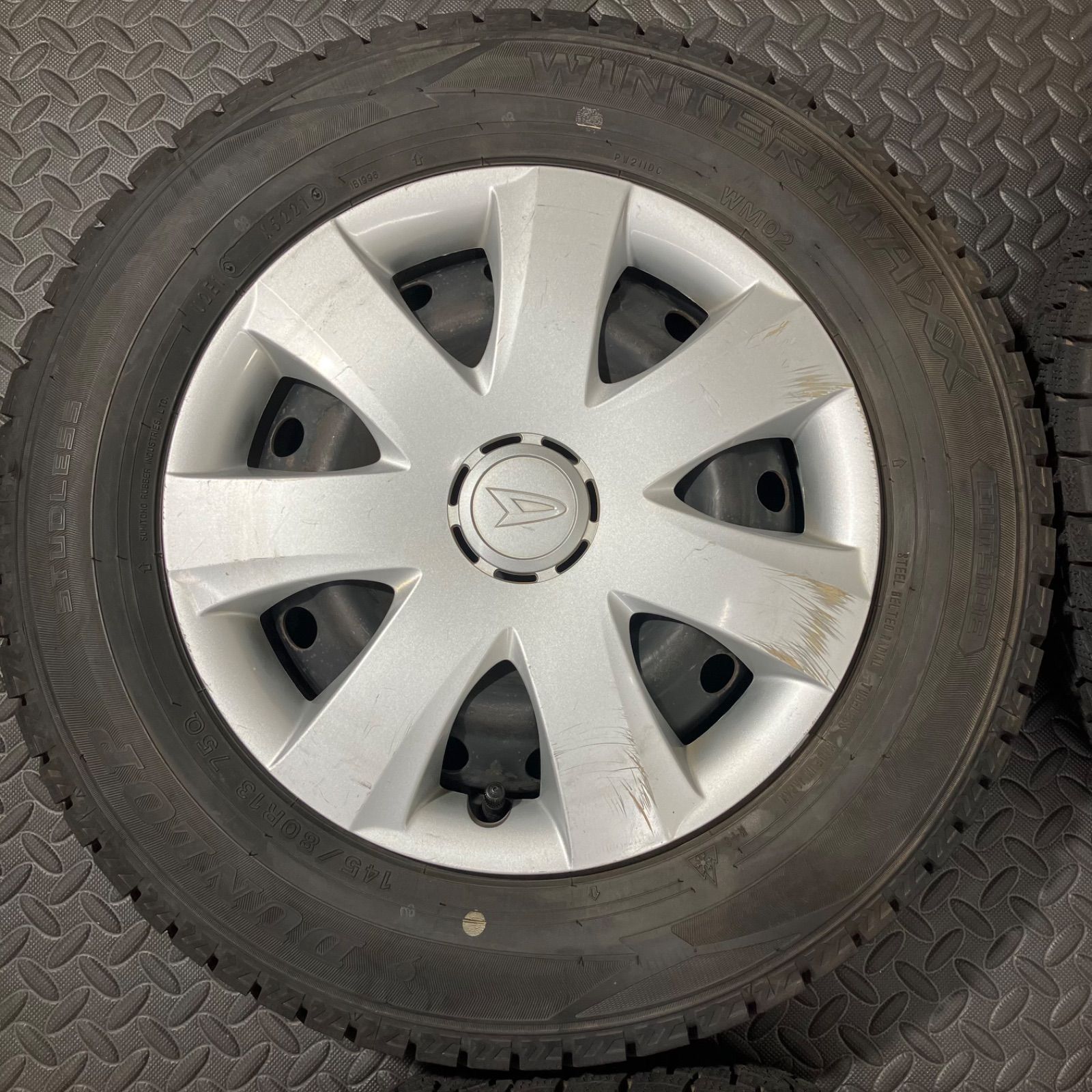 21年製 145|80R13 ダンロップ ウィンターマックスWM02 ダイハツ タント ムーヴ ミラ スタッドレスタイヤ 1093E