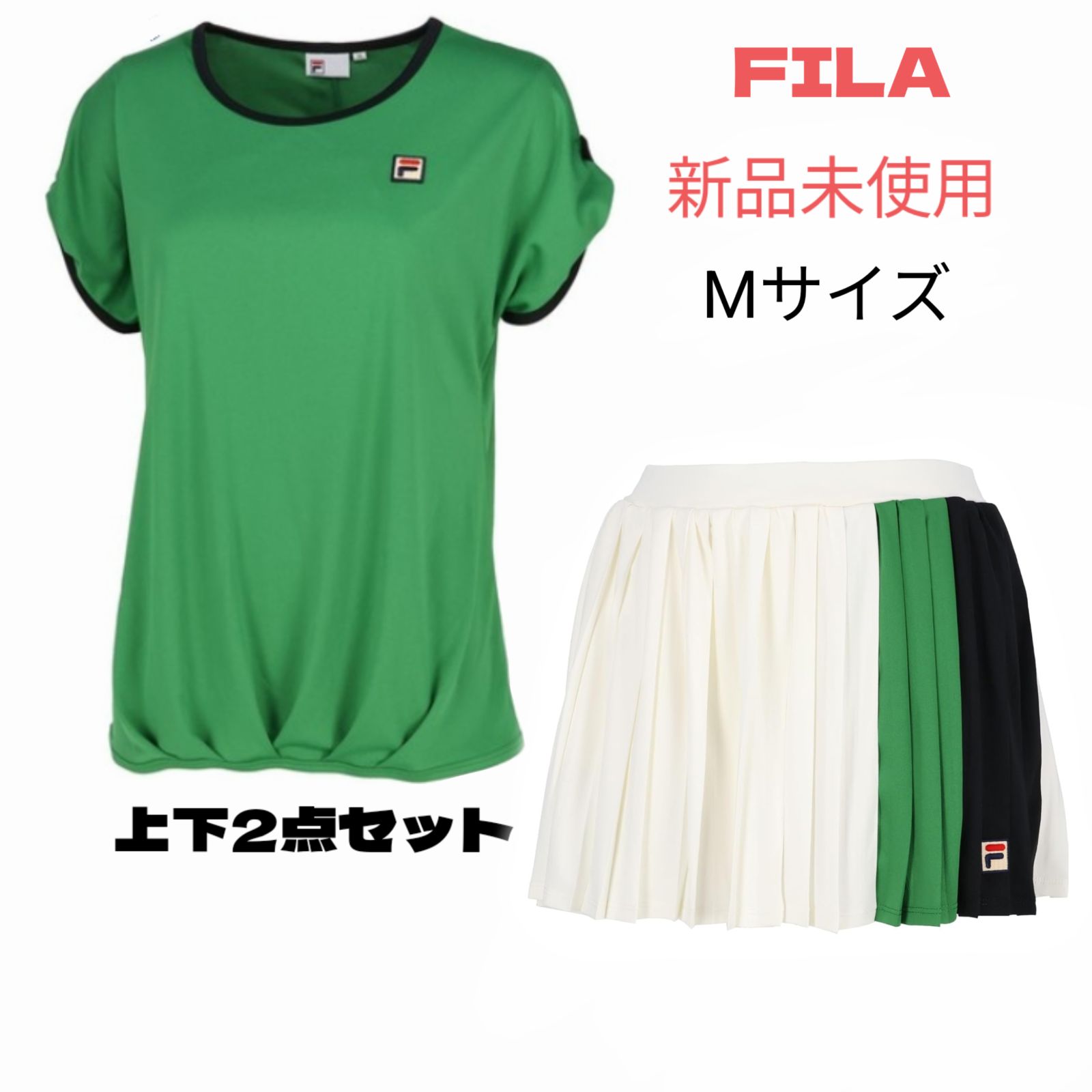 FILA フィラ シャツ スコート 上下セットアップ Mサイズ