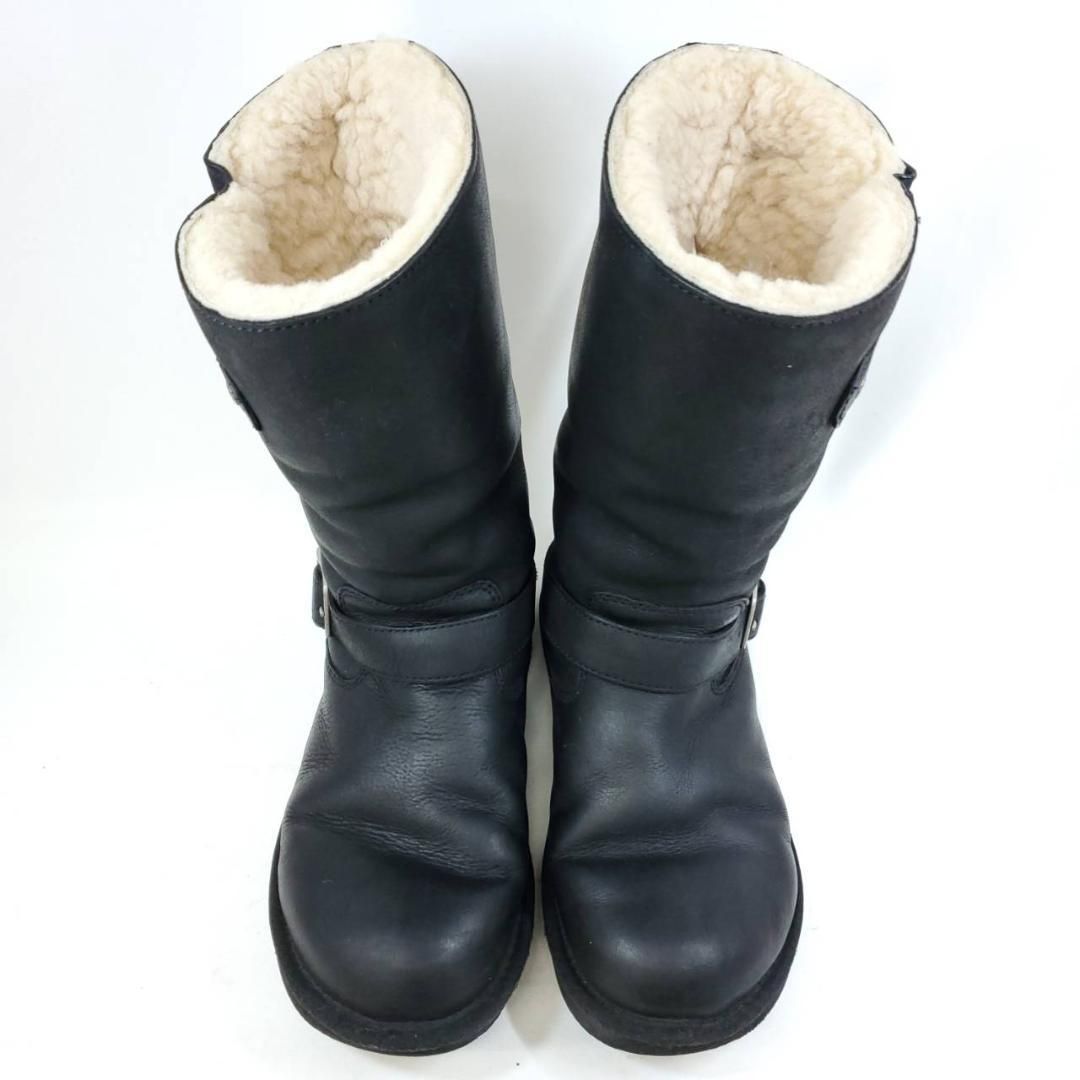 スニーカ アグオーストラリア ケンジントン ムートン レザー エンジニア バックル US6