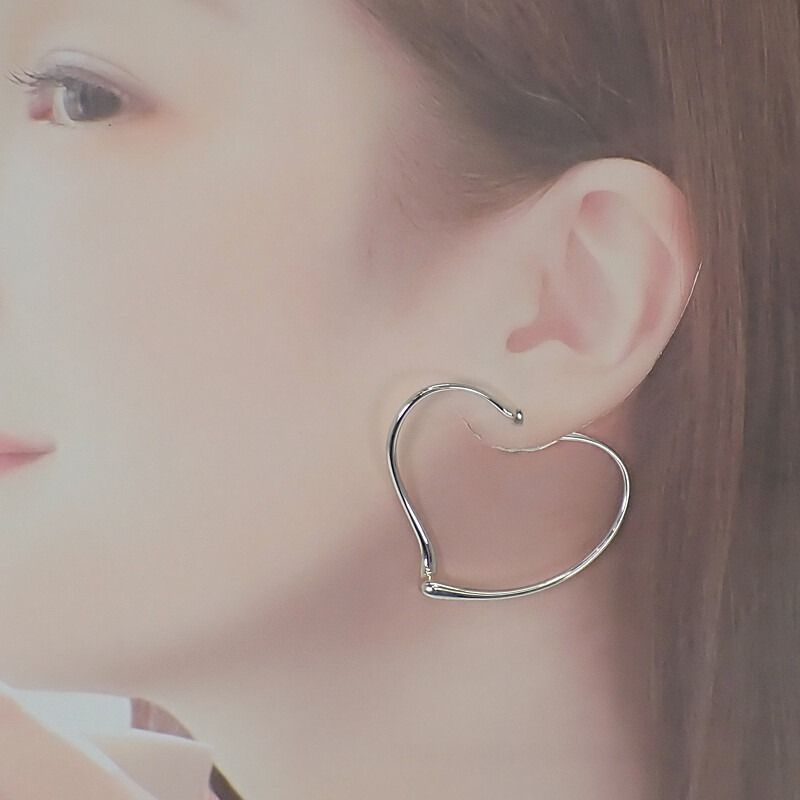 TIFFANY&Co.】オープンハート フープ ミディアム ピアス