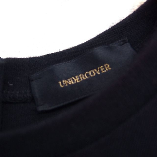 アンダーカバー UNDERCOVER コットン ニット カットソー Tシャツ バックジップ 半袖 丸首 無地 1 ブラック 黒 /FT7 レディース アンダーカバー UNDERCOVER コットン ニット カットソー Tシャツ