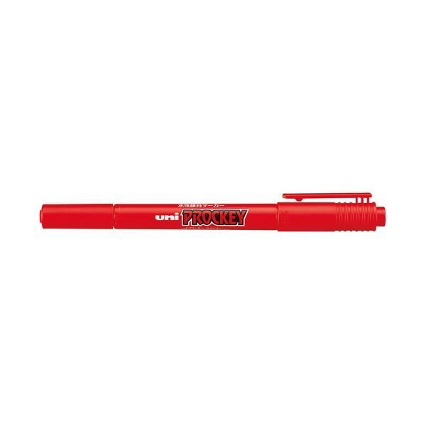 （まとめ） 三菱鉛筆 プロッキーツイン PM-120T.15 細字 赤 10本【