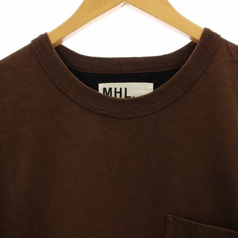 マーガレットハウエル MHL. Tシャツ カットソー 半袖 無地 M 茶