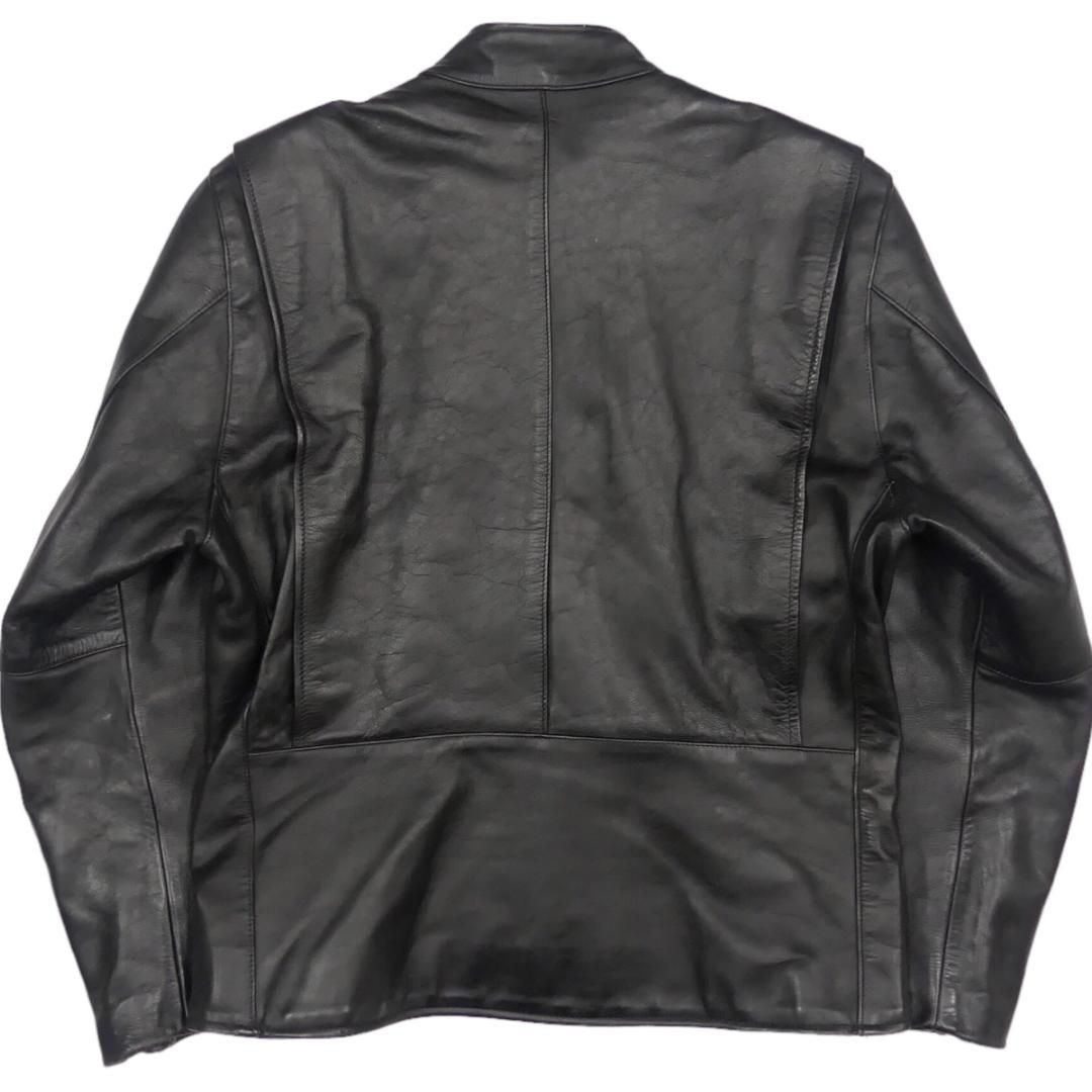 ERBO ライダーズジャケット 肉厚 ライダースジャケット 本革 シングル メンズ XL 黒 HH9160 - メルカリ
