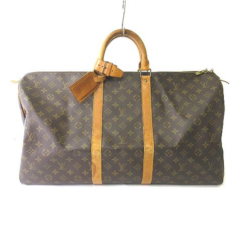 ルイヴィトン LOUIS VUITTON M41424 モノグラム キーポル バンドリエール 55 ボストンバッグ 旅行カバン ブラウン 茶