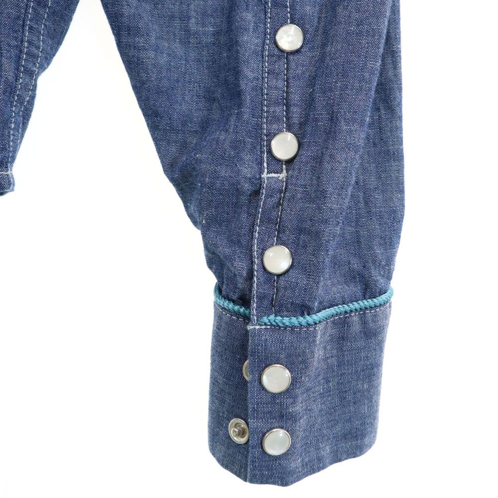 ヒューマンメイド 日本製 バック刺繍 長袖 シャンブレー ウエスタン