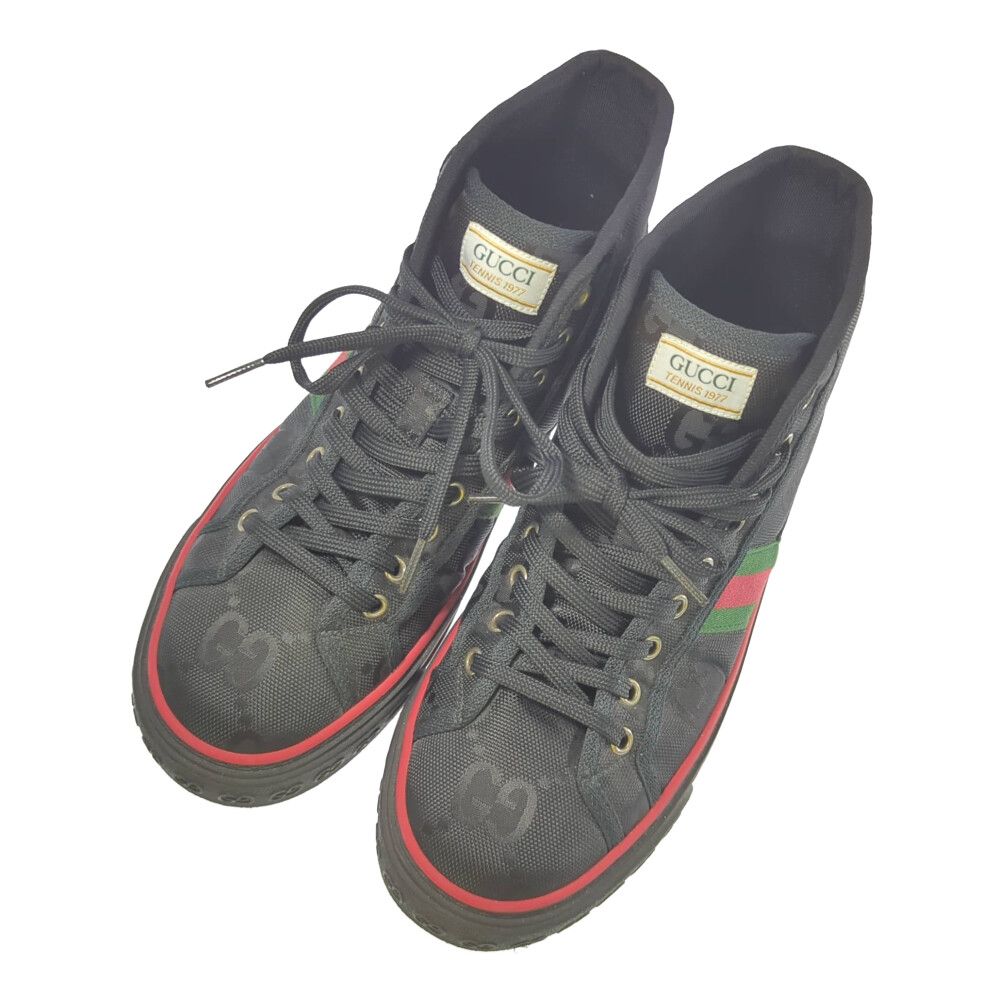 GUCCI グッチ テニス1977 TENNIS ハイカット スニーカー 靴/6/ブラック