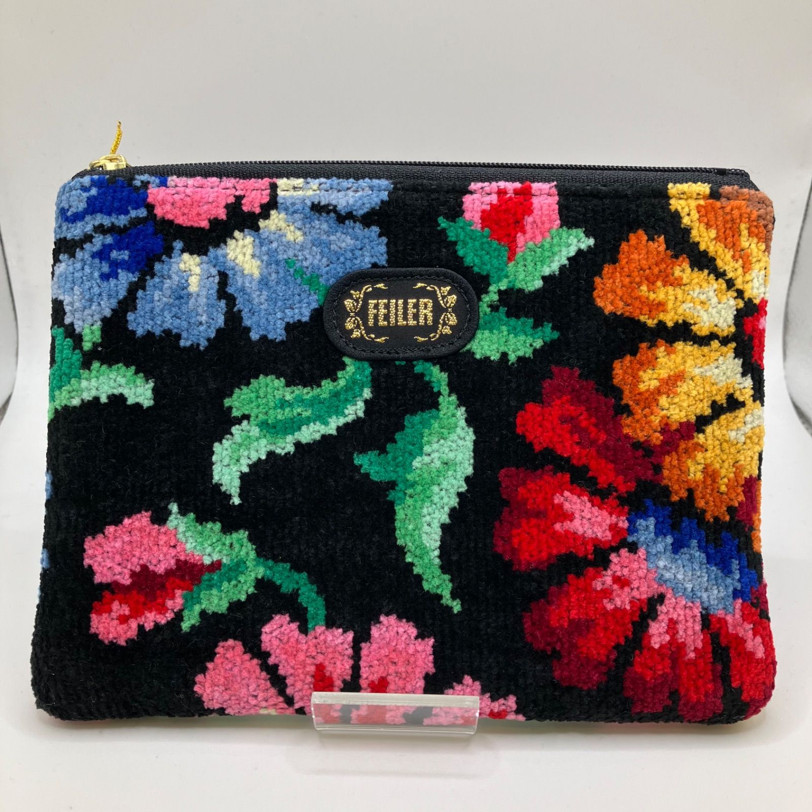 5000 良品 FEILER フェイラー ポーチ 小物入れ コスメケース 花柄 
