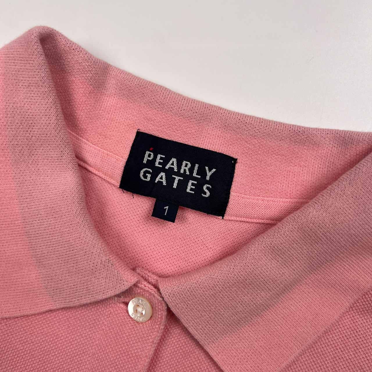 PEARLY GATES パーリーゲイツ ナンバリング 刺繍 半袖 ポロシャツ